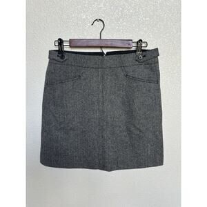 NEW Madewell tweed wool mini skirt black white 4 pockets preppy classic capsule